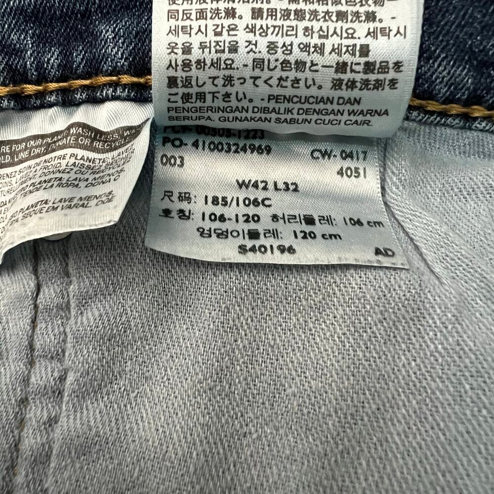 Levi's 505 Straight Leg Relaxed Fit Blue Denim Jeans | Men's Size 42X32 - Picture 5 of 11